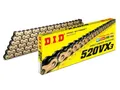 DID 520 VX3 Standard Motorrad Kette X-Ring Clipschloss gold/schwarz 120 Glieder