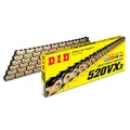 Kette DID 520VX3 (Gold & Black) - Länge: 120 Gitter Mit Kupplung A Klammer (FJ)