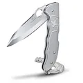 Victorinox Schweizer Taschenmesser Hunter Pro M Alox, 4 Funktionen, Swiss Army Knife, Einhand-Feststellklinge, Silber