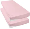 OTTO home Spannbettlaken Strawberry in Gr. 90x200, 140x200 oder 180x200 cm, Jersey, Gummizug: rundum, (2 Stück), für Matratzen bis 18cm Höhe, Spannbetttuch, Baumwollmischung