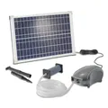 Esotec Solar Teichbelüfter Set Power Stone 25/500, 12-18V/DC, Sauerstoffpumpe, 500 l/h Luftleistung, Luftpumpe Fischteich, Solarmodul 25W, Erdspieß, Luftschlauch, Luftausströmer 101897