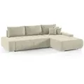 Meblito Ecksofa, Creme, Textil, L-Form, 265x185 cm, Wohnzimmer, Sofas & Couches, Wohnlandschaften, Ecksofas