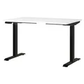GERMANIA JET höhenverstellbarer Schreibtisch weiß rechteckig, T-Fuß-Gestell schwarz 120,0 x 80,0 cm