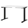 Novel Schreibtisch, Schwarz, Weiß, Metall, Holzwerkstoff, rechteckig, eckig, Kufe, 80x72-118x120 cm, Made in Germany, höhenverstellbar, in verschiedenen Holz-Dekoren erhältlich, Arbeitszimmer, Schreibtische, Bürotische