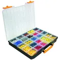 Weidmüller 9202640000 Crimp-Set Kontakte (2000 teilig, Farbcode DIN, mit Kunststoff-Koffer, inkl. Ringkabelschuhe, Stiftkabelschuhe, Stoßverbinder, Flachsteckhülsen) 485791, weiß, grau, rot, schwarz, blau, gelb