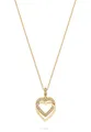 JETTE Kette mit Anhänger Swing Heart Damen Halskette vergoldet – 925er Silber 88336071NL, mit Zirkonia-Herzanhänger, 45 cm