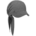 Lipodo Bandana Cap Visor Handmade Made in Italy Damen Sommer Grau One Size
