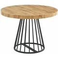 Vente-Unique Esstisch, Natur, Schwarz, Holz, 2-Sitzer, Oval, 260x76x110 cm, Esszimmer, Tische, Esstische