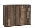 FORTE TEMPRA 2 Kommode mit 3 Türen und 2 Schubladen, Holzwerkstoff, Old – Wood Vintage Dekor, (B x H x T) 108,8 x 85,5 x 34,8 cm
