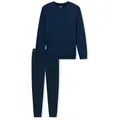 Schiesser Pyjama Nightwear Serie (2 tlg) blau M (50)