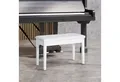HOMCOM Klavierbank traditionellen Flurbank im Landhausstil kosmetischer Hocker Stauraum (Hocker, 1-St., Klavierhocker), Gummiholz, Kunstleder, Weiß, 76 x 36 x 50 cm