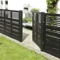 Plus Sichtschutzelement Silence 176 x 110 cm schwarz - Schwarz
