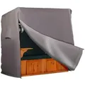 Strandkorb Hanse Strandkorb-Schutzhülle Premium Schutzhülle für Strandkorb in GRAU (1-St), wetterfest Reißverschlüsse UV-beständig winterfest langlebig grau XL 155cm | 155 cm x 90 cm x 150 cm