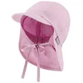 Sterntaler® Schirmmütze UV-Schutz 50+ Schirmmütze mit Nackenschutz uni (1-St) Mütze mit Nackenschutz aus UV-Popeline (Bio) unifarben blau|rosa 45 cm