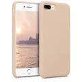 kwmobile Hülle kompatibel mit Apple iPhone 7 Plus/iPhone 8 Plus Hülle - Silikon Handy Case - Handyhülle weiche Oberfläche - kabelloses Laden - Perlmutt