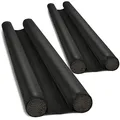 com-four® 2X Zuschneidbare Zugluftstopper für alle gängigen Türen, Türbodendichtung, Luftzugstopper mit doppelter Isolierung - Türdichtung, Kälteschutz, Heizkosten sparen, Schallschutz (002 Stück)