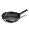 Tefal Day by Day On Bratpfanne, 32 cm, Antihaftbeschichtung, Thermo-Signal bei guter Brattemperatur, NICHT induktionsgeeignet, tiefe Form, mühelose Reinigung, Aluminium, Schwarz, B56408