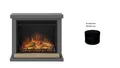 TAGU Hagen Elektrokamin Grau mit 23 Zoll Powerflame, 1500W, mit Knisterbox