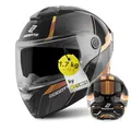 Bogotto Ezion Klapphelm, schwarz matt/braun, S