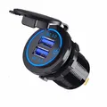 N21C Zigarettenanzünder 2x USB Einbausteckdose QC3.0 wasserdicht mit Schalter