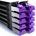 deleyCON 10x 0,25m CAT7 Netzwerkkabel - 10 Gigabit - Kurzes 25cm RJ45 Patchkabel Ethernet Kabel (Kupfer, SFTP PiMF Schirmung) - LAN DSL Switch Modem Router Patchpanel CAT7 CAT6 CAT5 - Schwarz