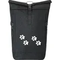 Huuraa Kurierrucksack Fußtapsen Tapsen 30-44 Liter Black Melange Fairtrade Rolltop Rucksack Geschenkidee - Schwarz