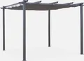 sweeek - Pergola, Aluminium, 3x3m, Schiebedach - Grau