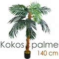 Palmenbaum Königs Palme Cocos Kunstpflanze Künstliche Pflanze 140cm Decovego