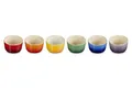 Le Creuset Steingut-Set Rainbow mit 6 Mini-Auflaufformen