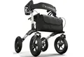 ELONEO Rollator faltbar & leicht, Outdoor Rollator mit Sitz & Luftbereifung, Klick & Go System, feststellbare Bremse, Lufträder
