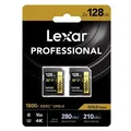 Lexar 2er Pack SDXC Professional Type Gold - 1800x 280MB/s V60 II 128 GB 2erPACK