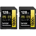 Lexar GOLD Serie 128GB Professional 1800x SDXC UHS-II 2er Pack LSD1800128G-B2NNG