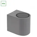 Spectrum LED Wandleuchte PARETE GU10 Außenleuchte grau IP54 max. 6W rund