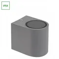 LED Wandleuchte PARETE GU10 Außenleuchte grau IP54 max. 6W rund