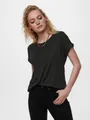 ONLY T-Shirt ONLMOSTER – T-Shirt mit melierter Optik und elastischem Material meliert, casual, lässig geschnitten, Viskosemischung, Rundhals