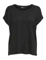 ONLY Damen Onlmoster S/S O-Neck Top Noos JRS, Dark Grey Melange, S