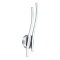 EGLO LED Wandlampe Valmora, 2 flammige Wandleuchte, Material: Alu, Kunststoff, Farbe: Chrom