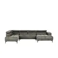 switch Wohnlandschaft  Caro , grau , Maße (cm): B: 350 H: 81 T: 214.0