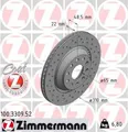 2x Bremsscheibe Zimmermann 100.3309.52 2 Bremsscheiben Hinterachse Hinten