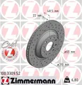 2x Bremsscheibe SPORT Z ZIMMERMANN 100.3309.52 für VW AUDI GOLF SKODA SEAT A3 ST