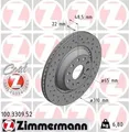 2x Bremsscheibe außenbelüftet 100.3309.52 ZIMMERMANN für AUDI SEAT SKODA VW