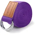 Baumwoll Yoga Stretchgurt mit D-Ring, 1,85-2,5M für flexibles Yogatraining