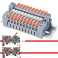 10 Stück Reihenklemmen Hutschiene 0,52,5mm² Lüsterklemmen Steckbar Klemmen El...