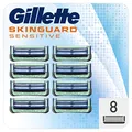 Gillette SkinGuard Sensitive Rasierklingen, 8 Ersatzklingen für Nassrasierer Herren mit Hautschutz