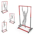 K-Sport: Stationäre Klimmzugstange bis 140kg, freistehende Klimmzugturm mit Pull-Up Bar & Halter für Gewichte I Klimmzugturm für Muskeltraining I Pull Up Mate, inkl. E-Book