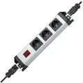 Kopp 226220013 Kopp Powerversal 3-Fach Steckdosenleiste, Wieland-System, 226220013 3fach mit Schalter Schwarz