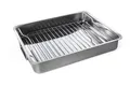IKEA Koncis Ofenform mit Rost, Edelstahl, Silber, 40 x 32 x 7 cm