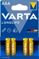 VARTA Varta Batterie Alkaline, Micro, AAA, LR03, 1.5V Longlife, Retail Blis Batterie