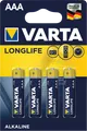 VARTA LL4 MICRO - Longlife Extra, Alkaline Batterie, AAA (Micro), 4er-Pack