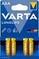 Varta Batterie Alkaline, Micro, AAA, LR03, 1.5V Longlife, Retail Blister (4-Pack